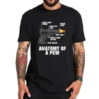 Футболка с изображением анатомии пеера, амуниции, пистолета, размер ЕС, 100% хлопок, летние топы с коротким рукавом и круглым вырезом, футболка
