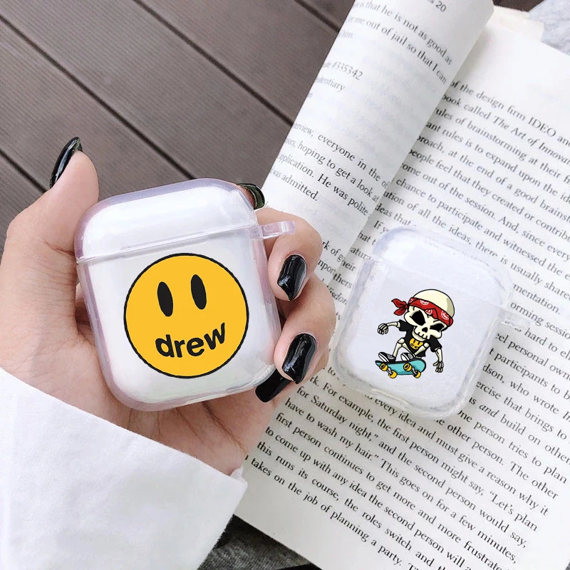 

Luxury brand Justin Bieber drew house Soft silicone TPU Case For AirPods1 2 3 Pro Clear Wireless Bluetooth Earphone Box Cover