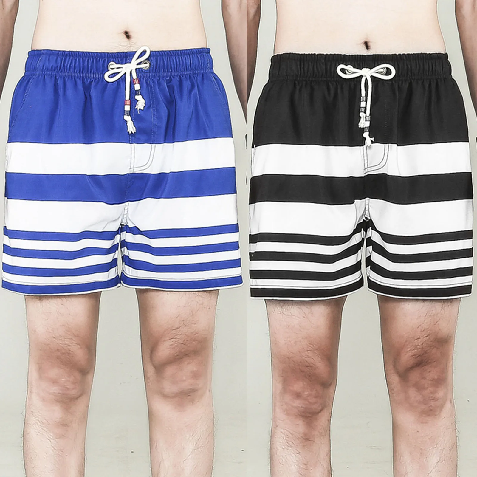 Мужские плавки в полоску Feitong повседневные быстросохнущие пляжные Шорты для