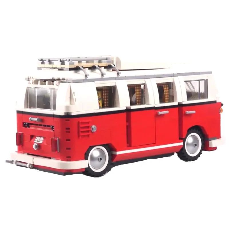 

New 1354pcs Creator Technic Series VW T1 Camper Van Building Blocks Car Model Bricks Bus 21001 Children Toys Set