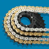 bicycle chain racework 10s 11s bicycle chain 116l 1011 speed with original box and magic button mountain bike chain