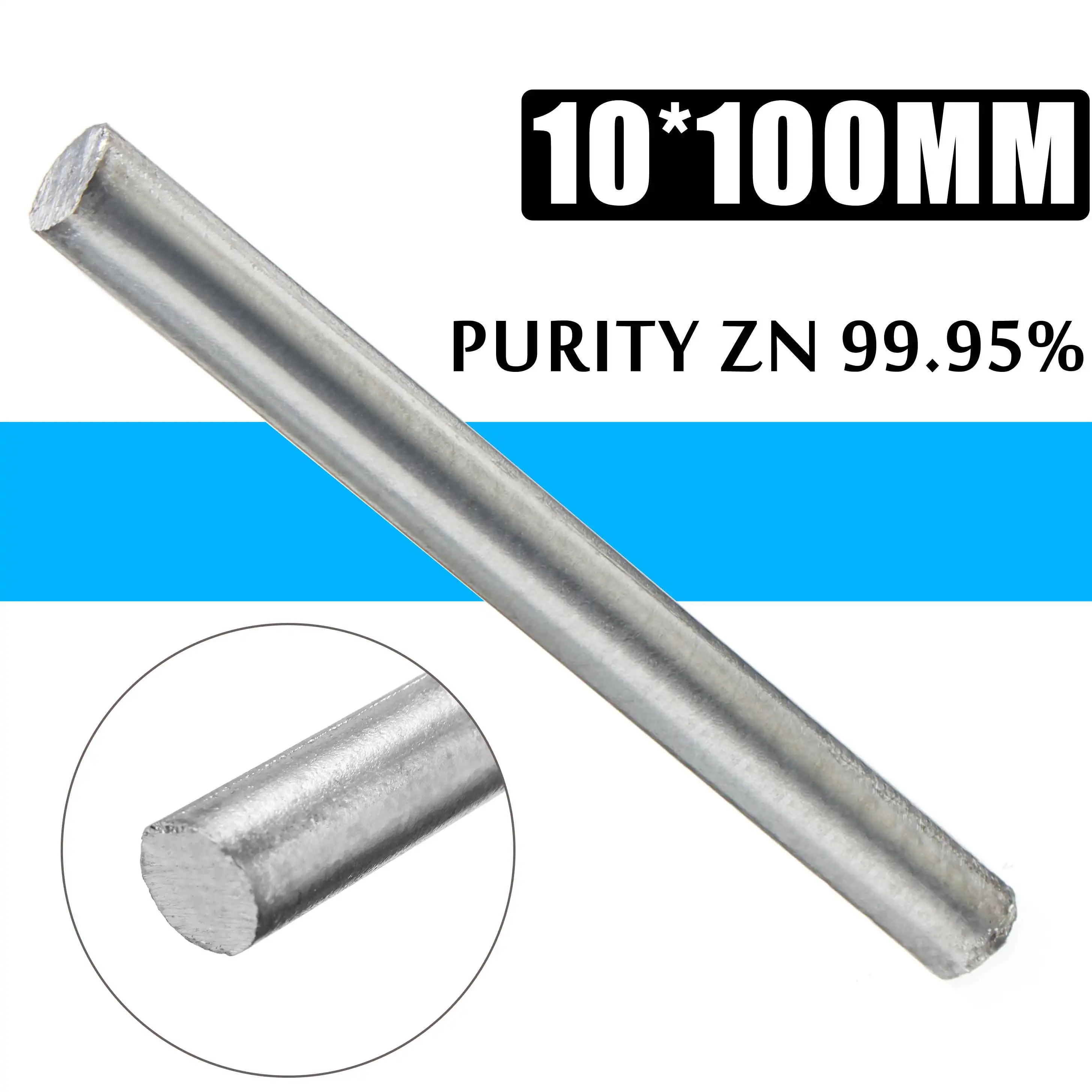 0 4 &quotx 4&quot чистый цинковый стержень Zn 99.95% анодный гальванический твердый круглый