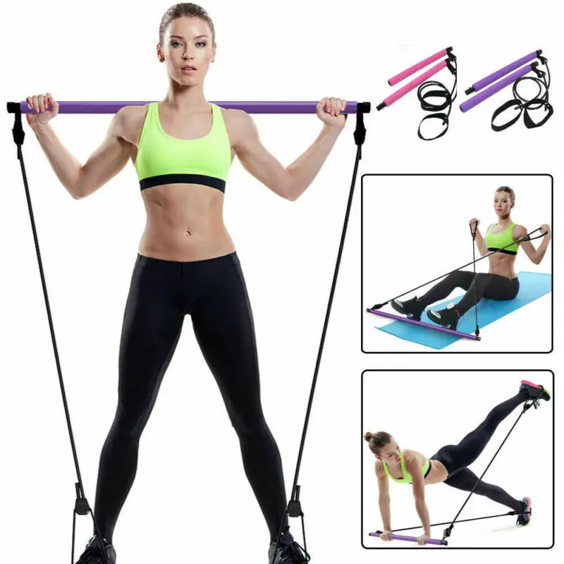 Новые стойкие браслеты жгуты для Портативный Пилатес бар Комплект домашний