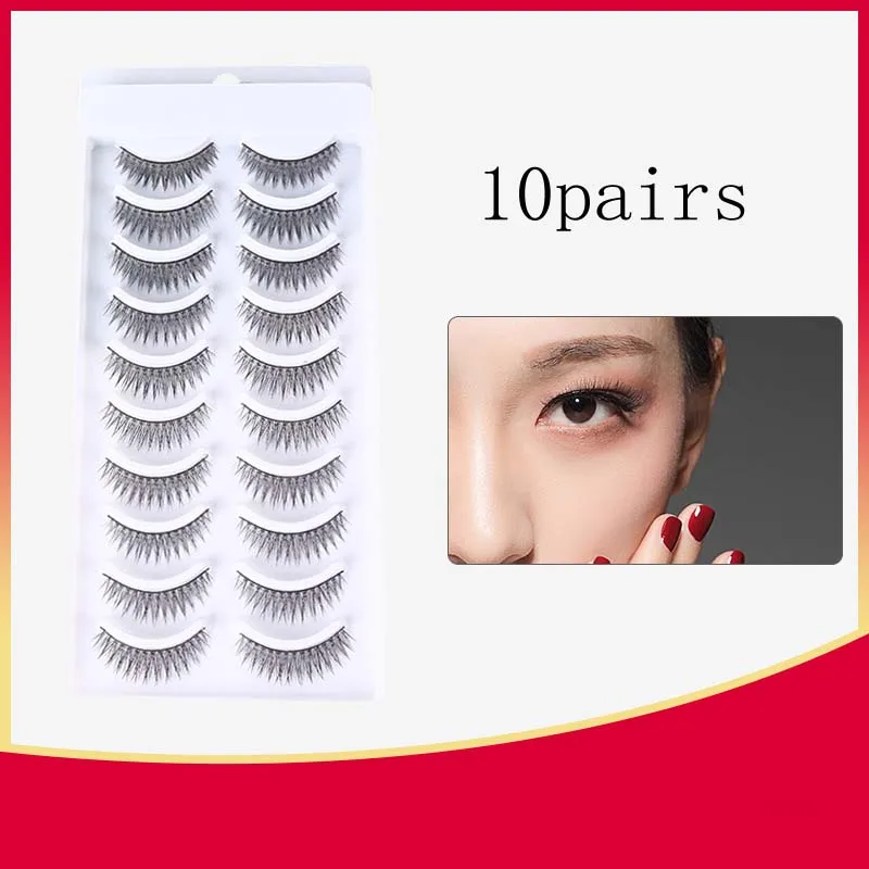 10 пар 3D норковые накладные ресницы натуральные пушистые драматические объемные