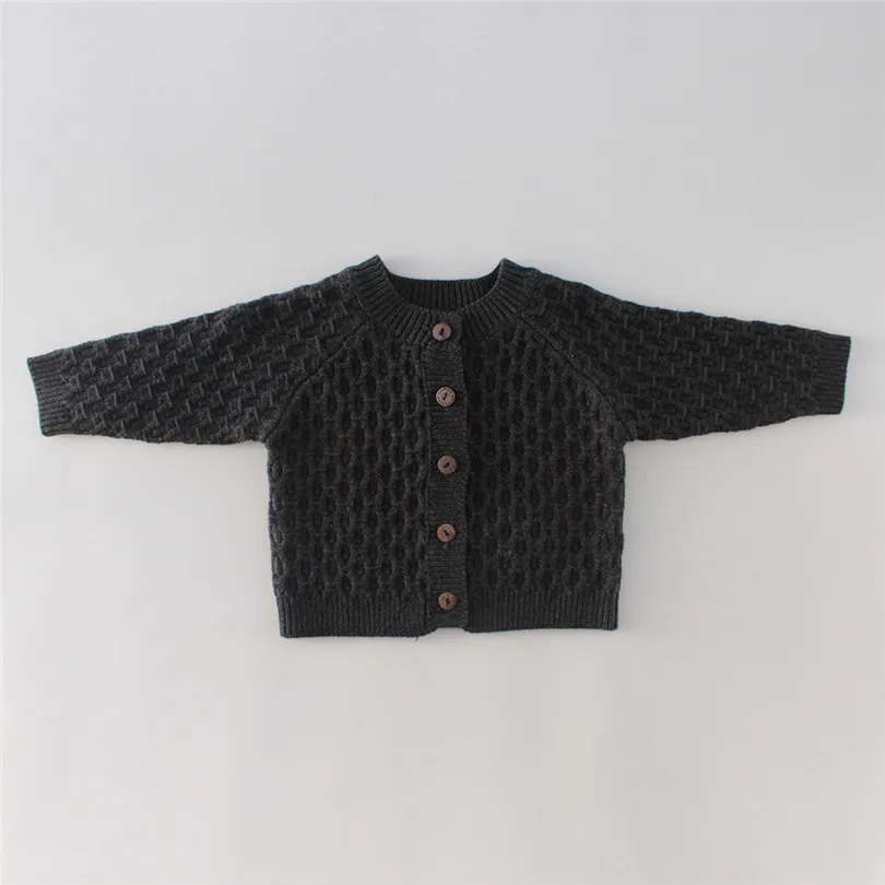 Вязаный детский кардиган свитер для новорожденных 100% хлопок зимний и весенний