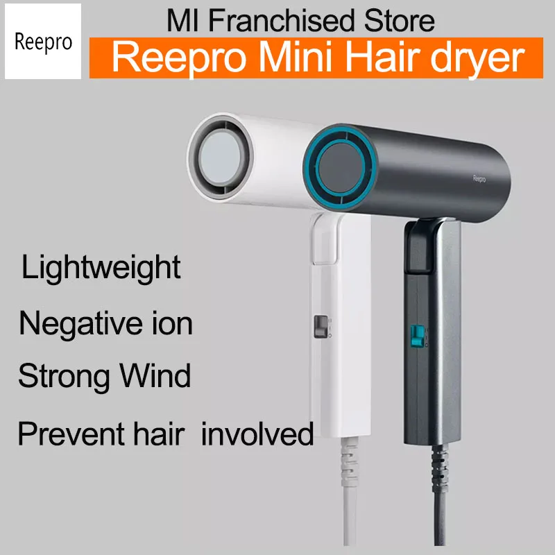 Фен для волос Reepro с отрицательными ионами супер мини быстросохнущая складная