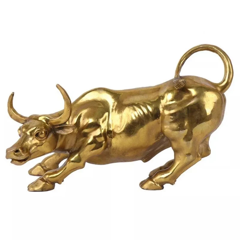 

Bull Statue Ox Brass Sculpture Wall Street BEST Home Bulls Decor