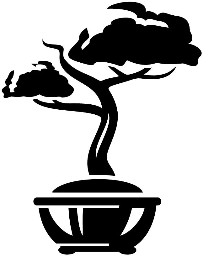 BONSAI LITTLE TREE JAPAN ASIAN STYLE DECOR ART VINYL DECAL STICKER 15cm | Car Stickers