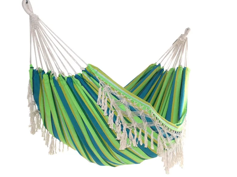 Двойной гамак с кисточками высококачественный туристический из