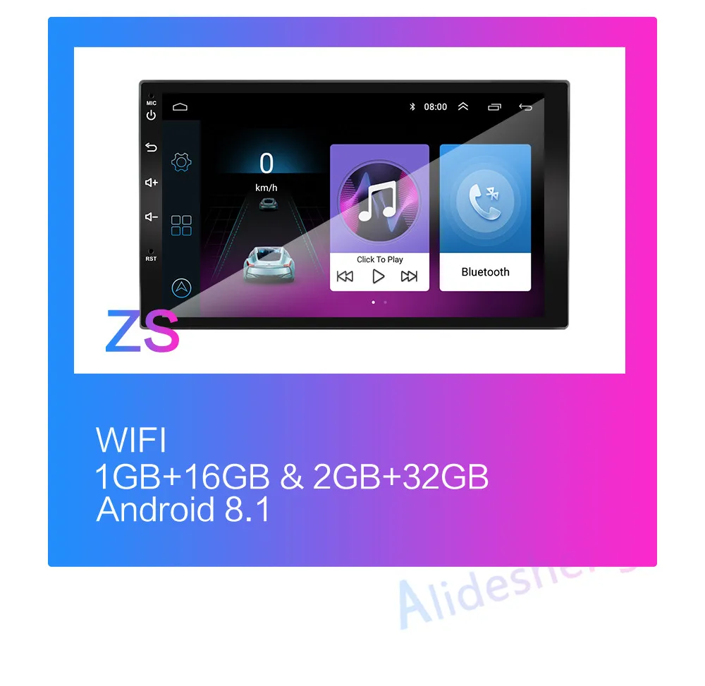 2 Din " Android 8,1 Автомагнитола 2DIN HD Авторадио 4G WiFi USB FM Аудио Видео Мультимедиа стерео плеер универсальный gps навигация