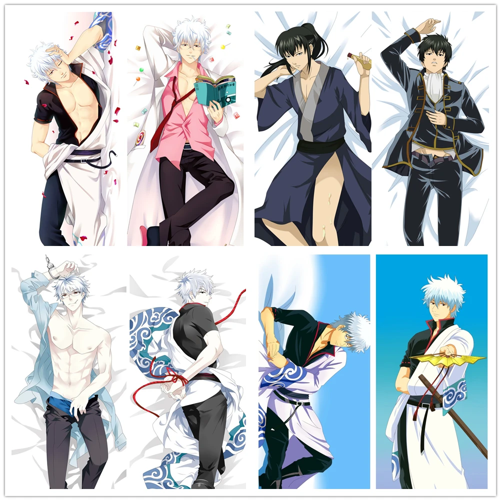 

Gintama Sakata Gintoki Hijikata Toushirou Dakimakura Body Pillowcase Cushion Case Cover