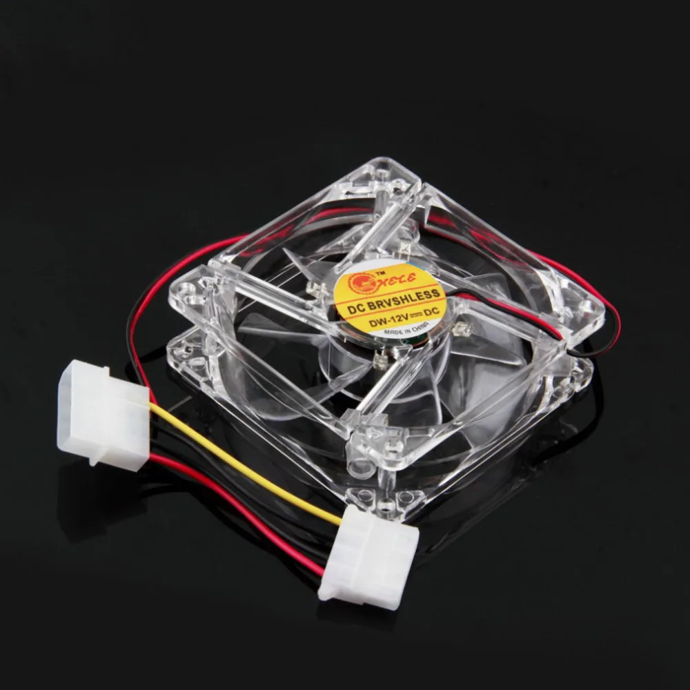80mm Computer PC Fan With LED 8025 Silent Cooling 12V Luminous Chass Case Mod Easy Installed | Компьютеры и офис