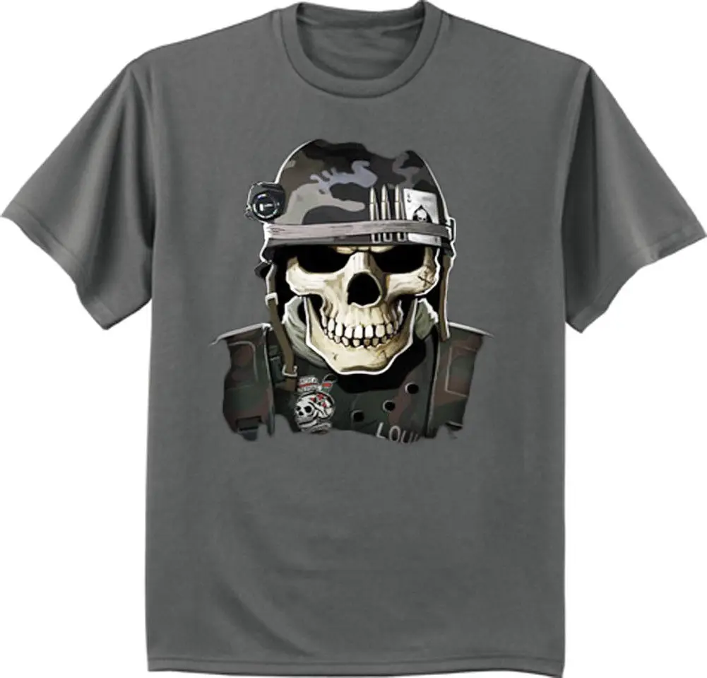 

S-3XL - Army Marines Military Skull T-shirt Men's Gifts
