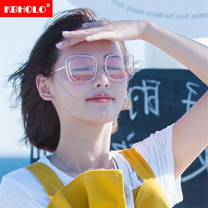 KBHOLO Солнцезащитные очки женские мужские двойные линзы 2020 Модные Винтажные