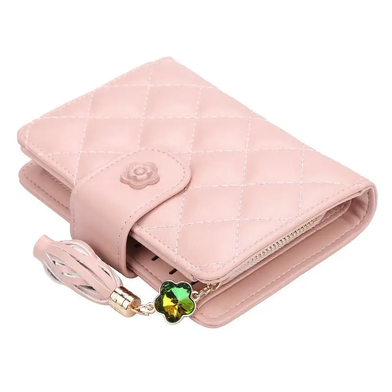 Pink Женский кошелек, Модный маленький кошелек из искусственной кожи, кошелек на молнии с кисточками, кошелек для монет, cartera mujer, Роскошный кошелек, женский кошелек - Цвет: Pink