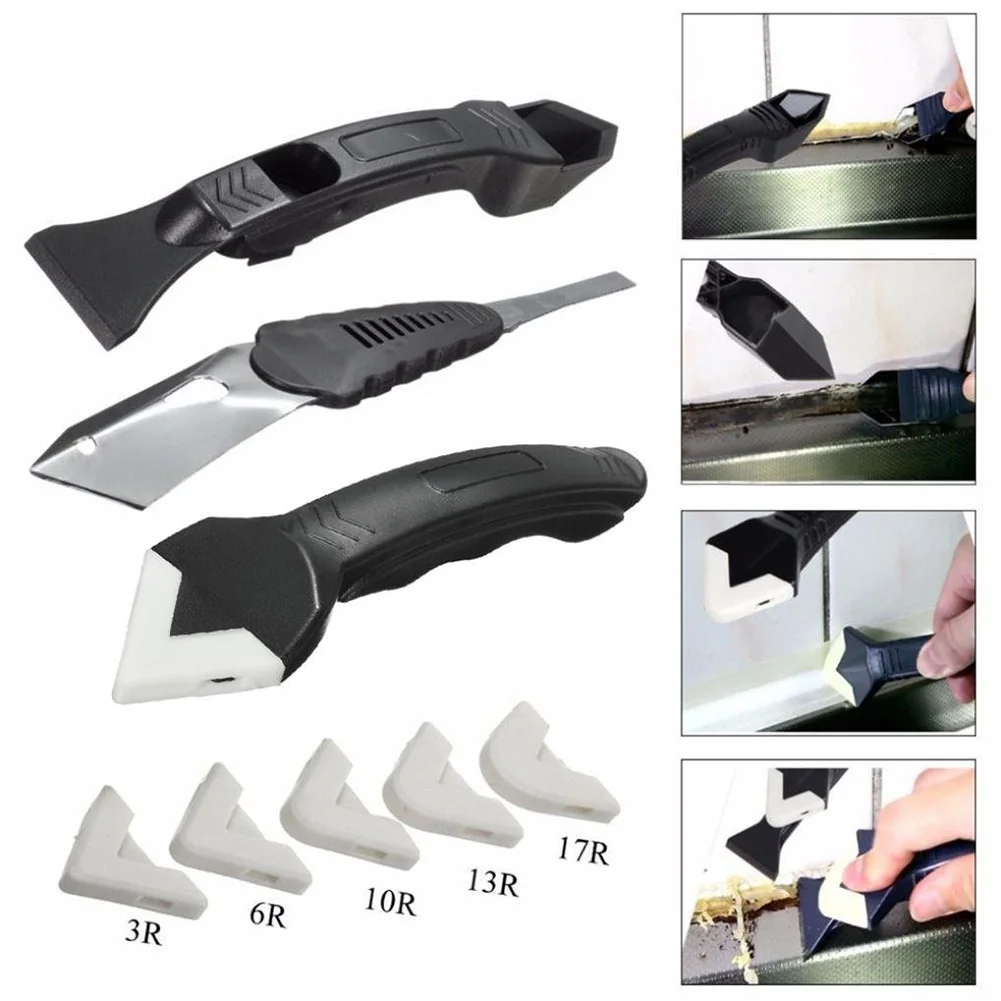 

Caulking Scraper Grouting Sealant Finishing Cleaning Kit Set Applicator