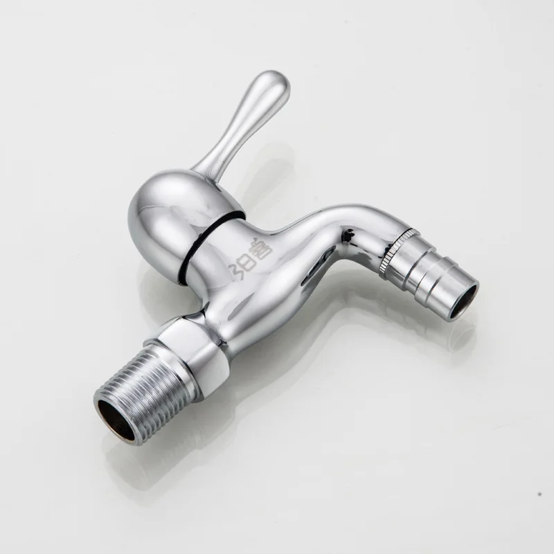 Латунный хромированный кран для стиральной машины настенный маленького размера