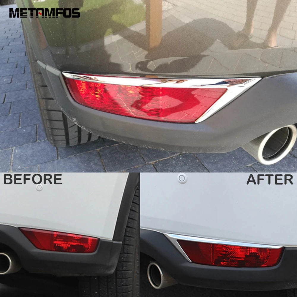 Для Mazda CX 5 CX5 KF 2017 2019 2020 хромированная задняя противотуманная фара крышка