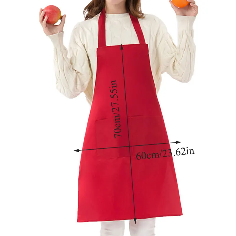 

Kitchen Convenience Store Solid Color Apron Adjustable Bib Apron Dress Men Women Kitchen Restaurant Chef Classic Cooking
