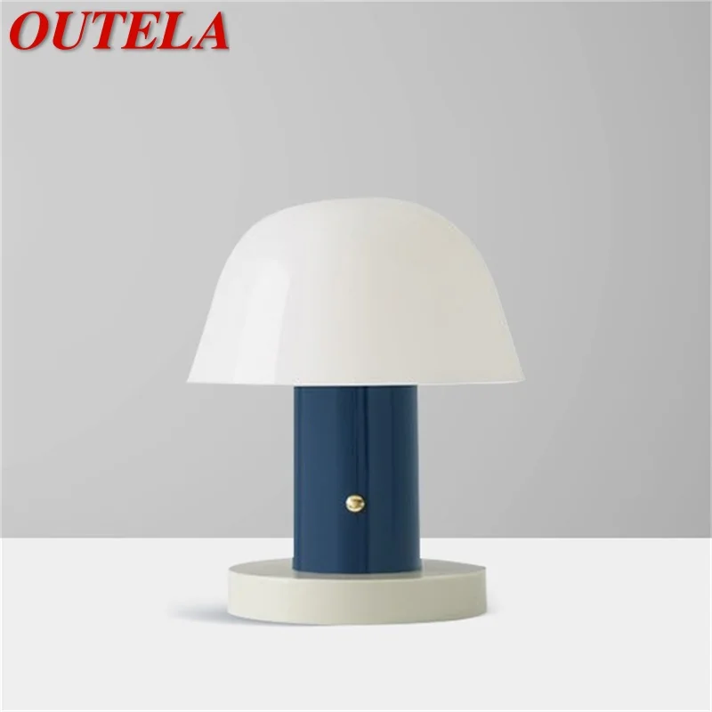 

OUTELA Nordic Simple Table Lamp Contemporary Marble Desk Light LED for Home Bedside Decoration