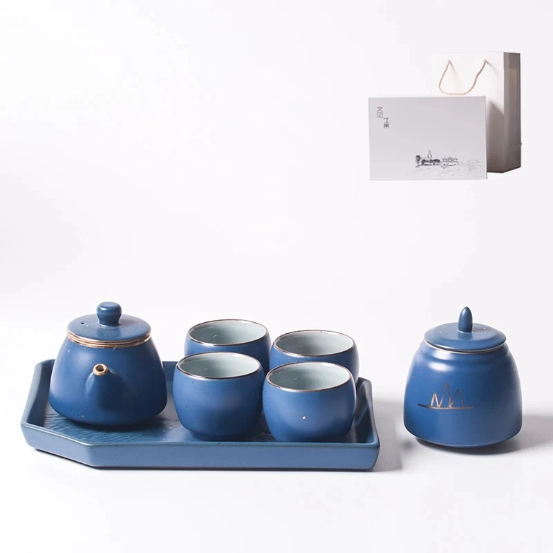 Креативный китайский офисный чайный набор роскошная Простая Современная чайная