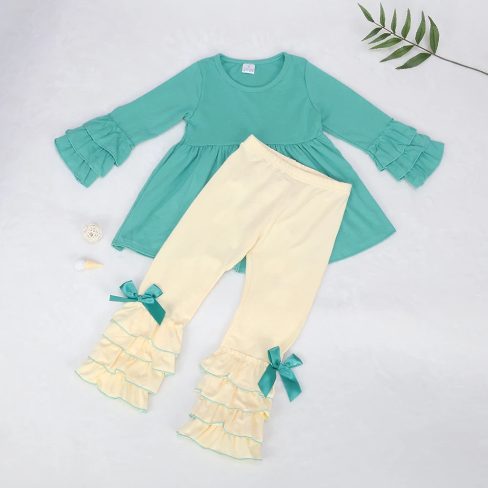 Оптовая цена одежда для малышей подарки хлопковое платье с оборками маленьких