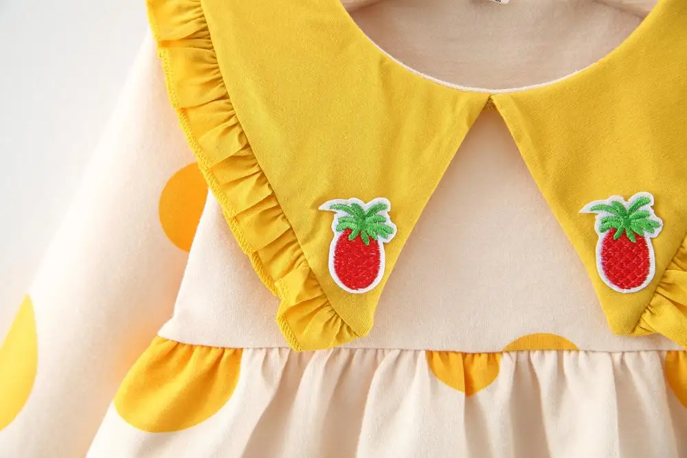 Новая весенне-осенняя рубашка для девочек детское платье принцессы с длинными