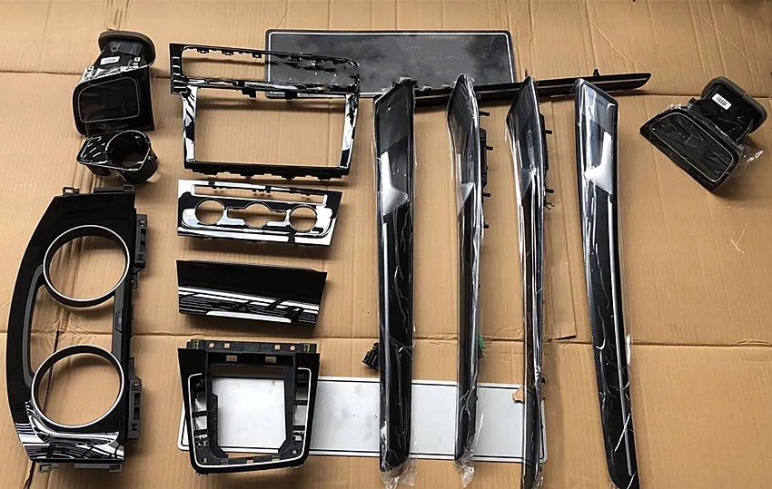 Глянцевая черная отделка Отделка приборной панели внутренняя двери для GOLF 7 5 R line