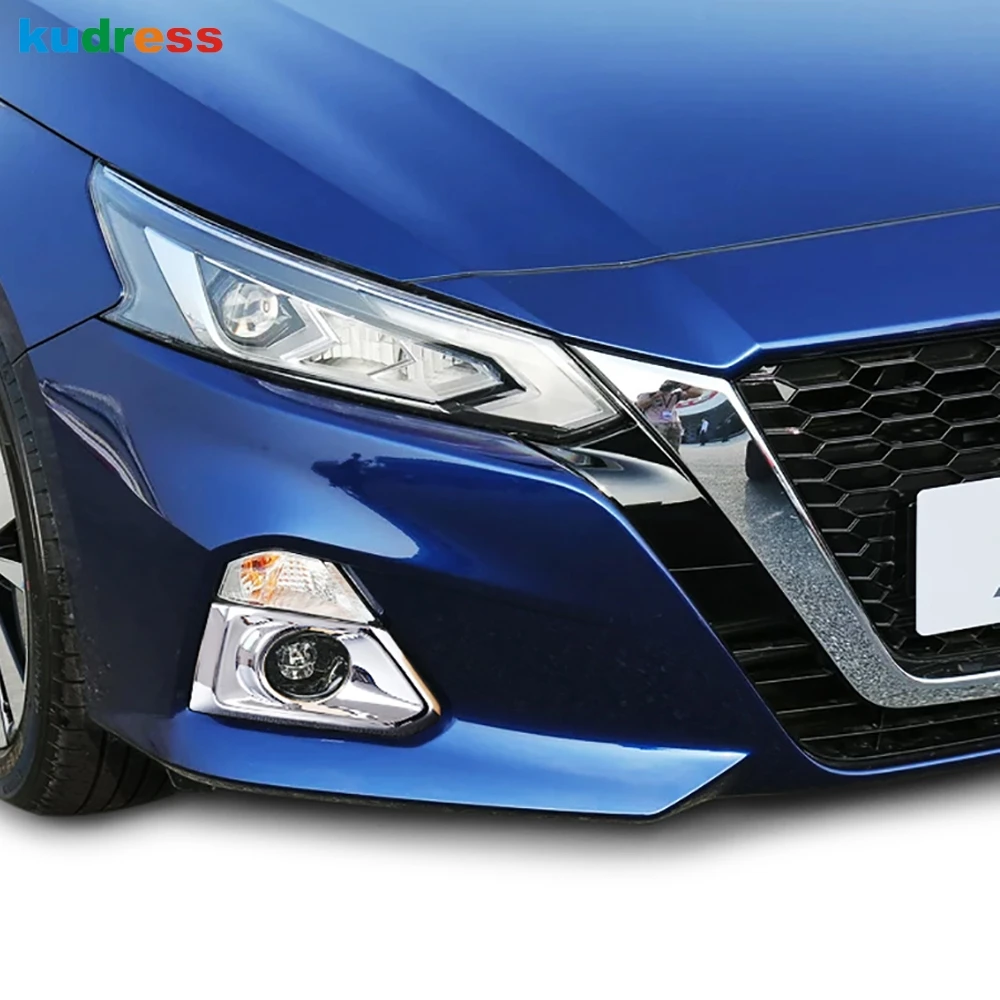 2 шт. хромированные передние противотуманные фары из АБС-пластика для Nissan Altima 2019