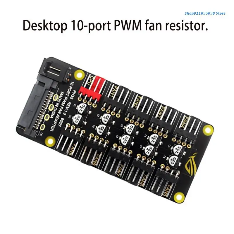 C5AB 10Port 4Pin PWM Cooler Fan HUB Splitter Power Extension for Desktop PC CPU Fans Speed Controller Adapter SATA15Pin | Компьютеры и