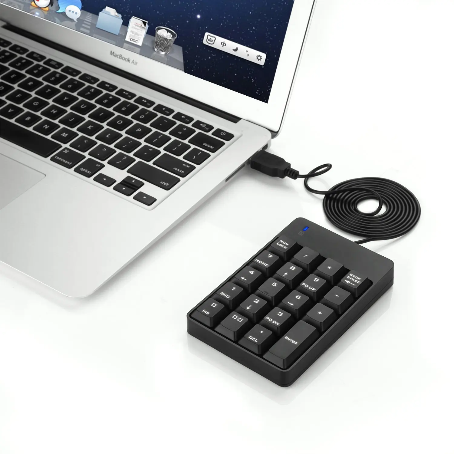 Jelly Comb USB цифровая клавиатура портативная тонкая мини-подставка для ноутбука