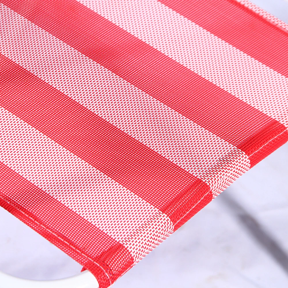 

Outdoor Camping Beach Balcony Lounge Chair Ultra Light Folding Bold Round Tube Folding Chair Color Stripe Comfortable Recliner