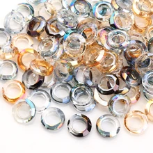 Big Hole Beads 6/8/10/14mm Glass Round Spacer Beads With Large Hole For DIY Making Needlework Jewelry Crystal Accessories
