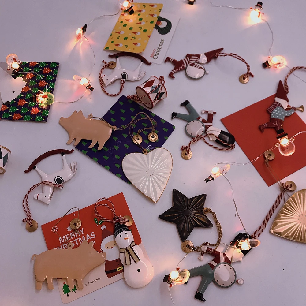 Рождественская вечеринка нордическое Рождественское украшение металлический