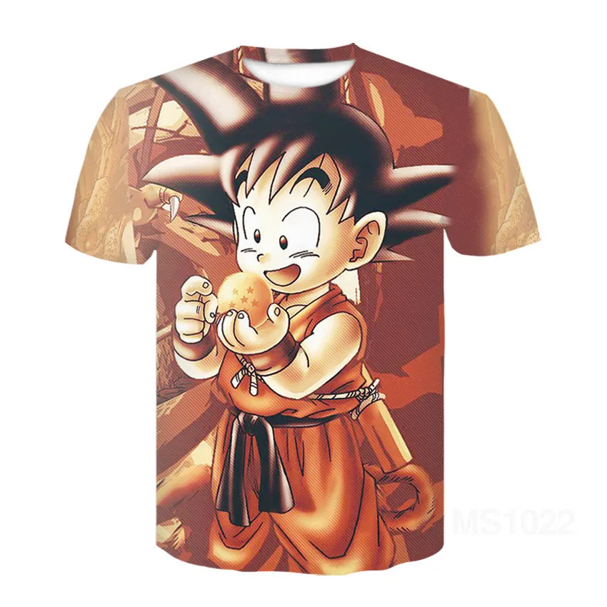 

3D T-shirt Animation 7 Dragon Ball Boys Girls Kids Short Sleeve Cool T-shirts Fashion Casual Summer Boys Girls Kids Streetwear
