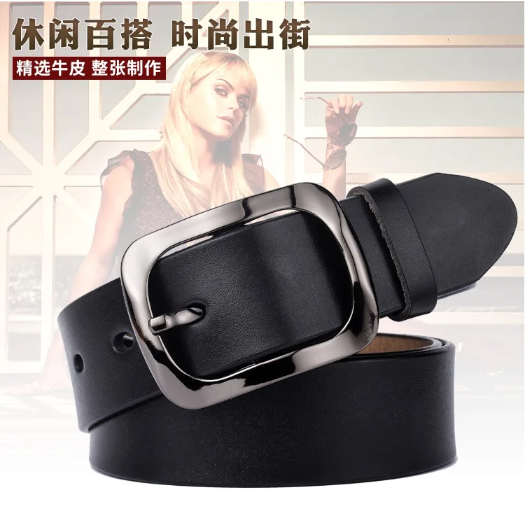 Женский ремень ретро досуг Дикая мода женский из натуральной кожи пояс Пряжка
