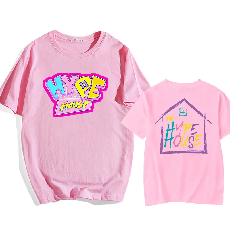 Новинка футболка The Hype House летние футболки с коротким рукавом Женские топы для