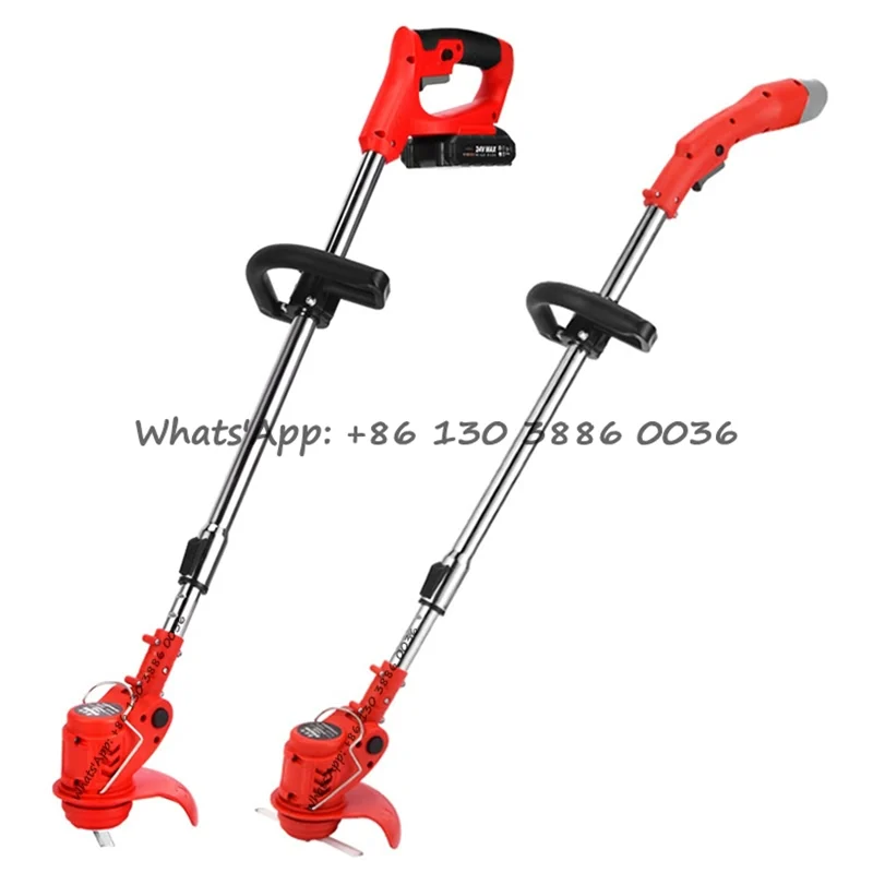 Professional Wireless Garden Tools Weed Cutter Machine Lithium Battery Handheld Electric Cordless Grass Trimmer with Metal Blade