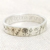 fashion wildflowers rings for simplicity carved dandelion flower ring floral daisy daffodil ring for girls statement gift