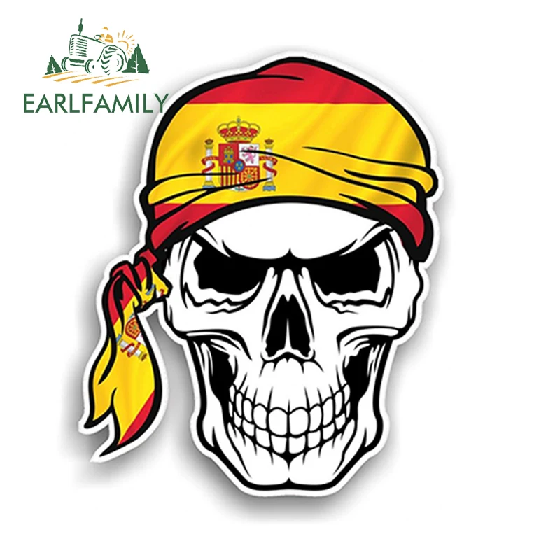 EARLFAMILY 13 см x 10 7 Готическая Байкерская Бандана с головой пиратского черепа и