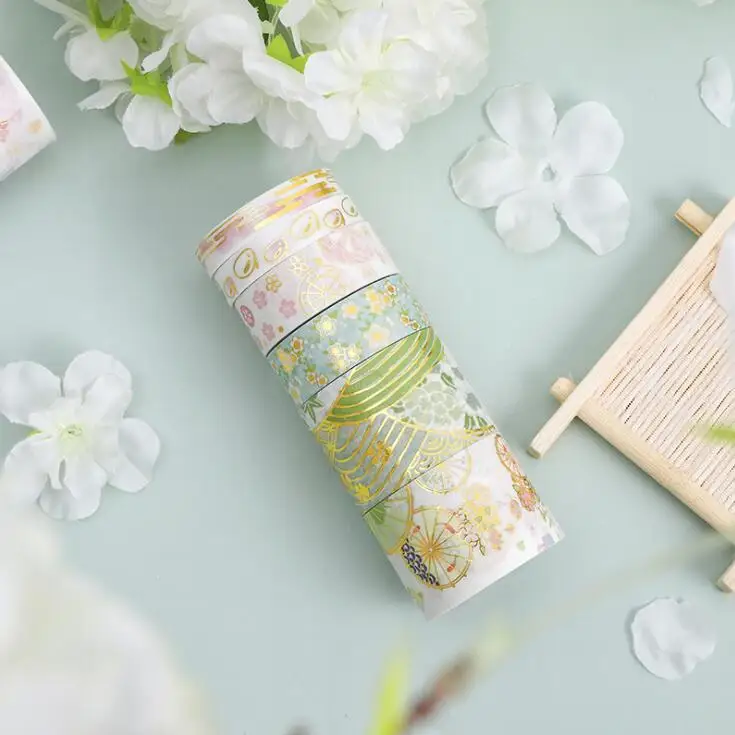 Sharkbang 7 Rolls/Box Kawaii Cherry Blossom Cat Scrapbooking Bullet Washi Tape Decorative Masking Adhesive Tapes Stationery | Канцтовары