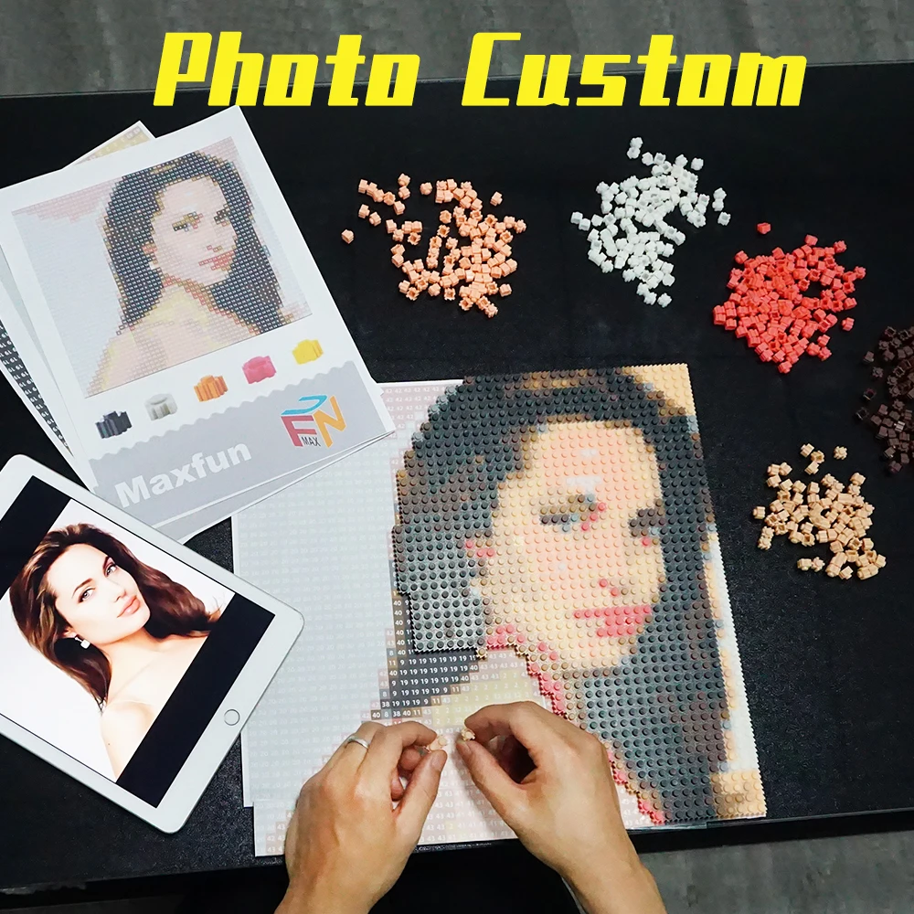 Пиксельный художественный блок фото на заказ мозаика строительные блоки