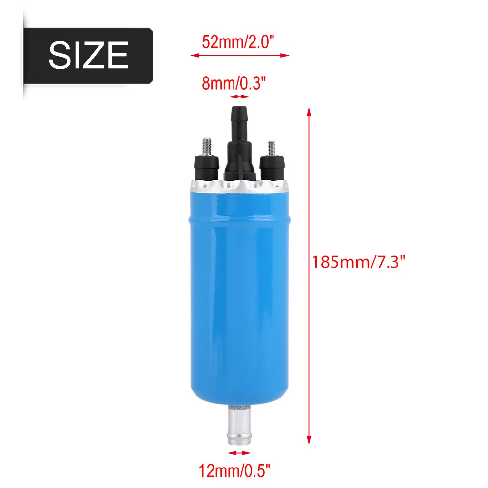 Электрический встроенный топливный насос высокого давления синего цвета с