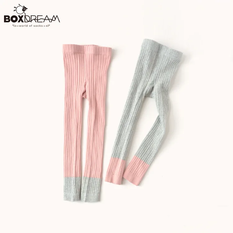 Детские леггинсы в рубчик детские лоскутные белого и черного цвета для девочек