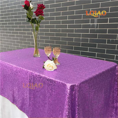 Lavender Рождественская скатерть 120x200 см с зелеными пайетками, прямоугольная скатерть для стола, вечерние, свадебные, декоративные скатерти с блестками - Цвет: Lavender