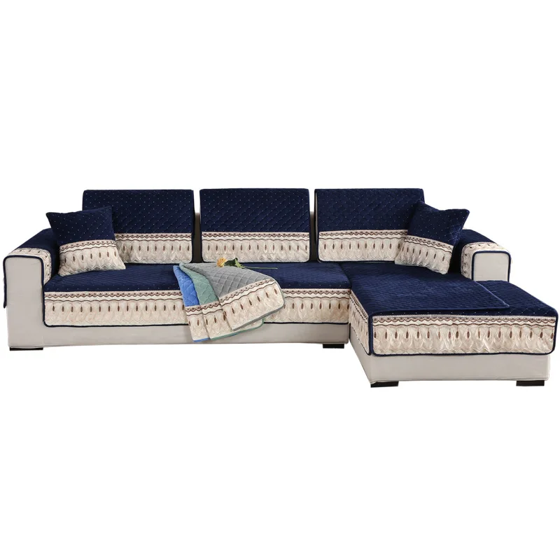

Modern Concise Non-Slip Plush Sofa Cushion Winter Universal Four Seasons Fabric Cushion Backrest Sofa cover Fort Living Room