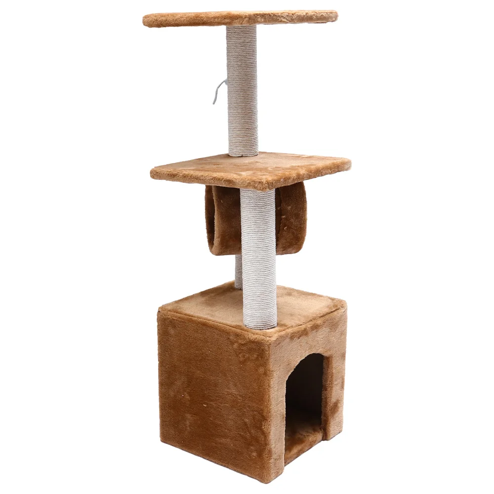 

Stable Cat Climbing Frame Cat Scratch Board Kitten Play Toys Small Cat House