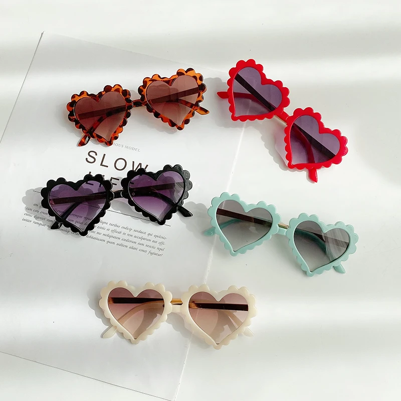 

Raindo 2021 Children Cute Cartoon Flower Heart Sunglasses Kids Round Glasses Baby Fashion Colors Sunglasses Boys Girls Eyewear