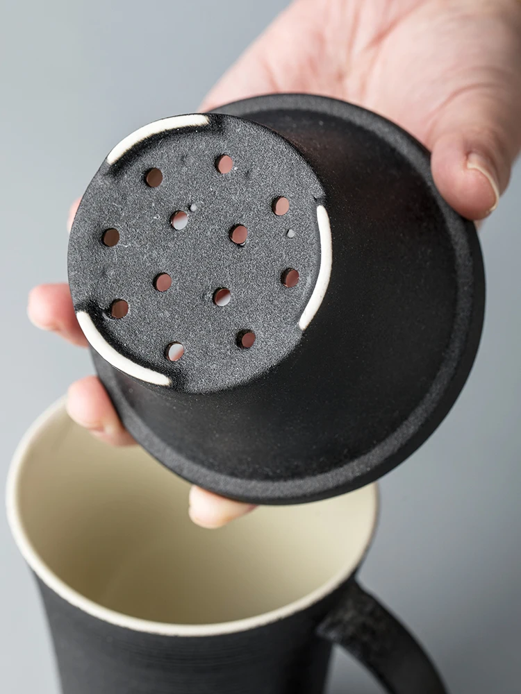 Большая креативная кружка с крышкой набор из трех предметов чашка керамическим