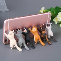 cute cat desktop stand phone holder accessories for mobile phones pvc smart phone bracket for iphone huawei xiaomi etc